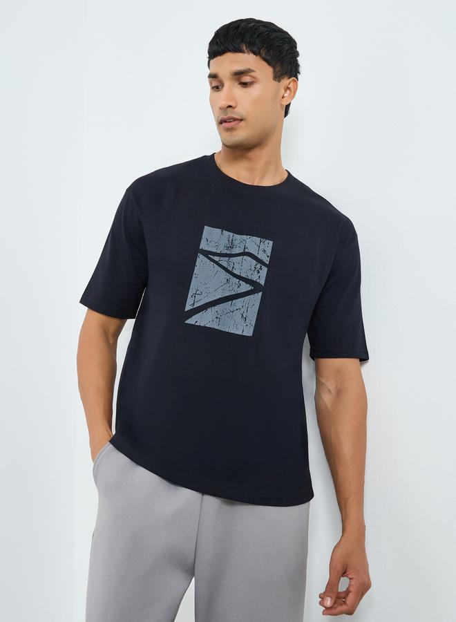 ستايلي تيشيرت واسع بطبعة جرافيك - Image 4